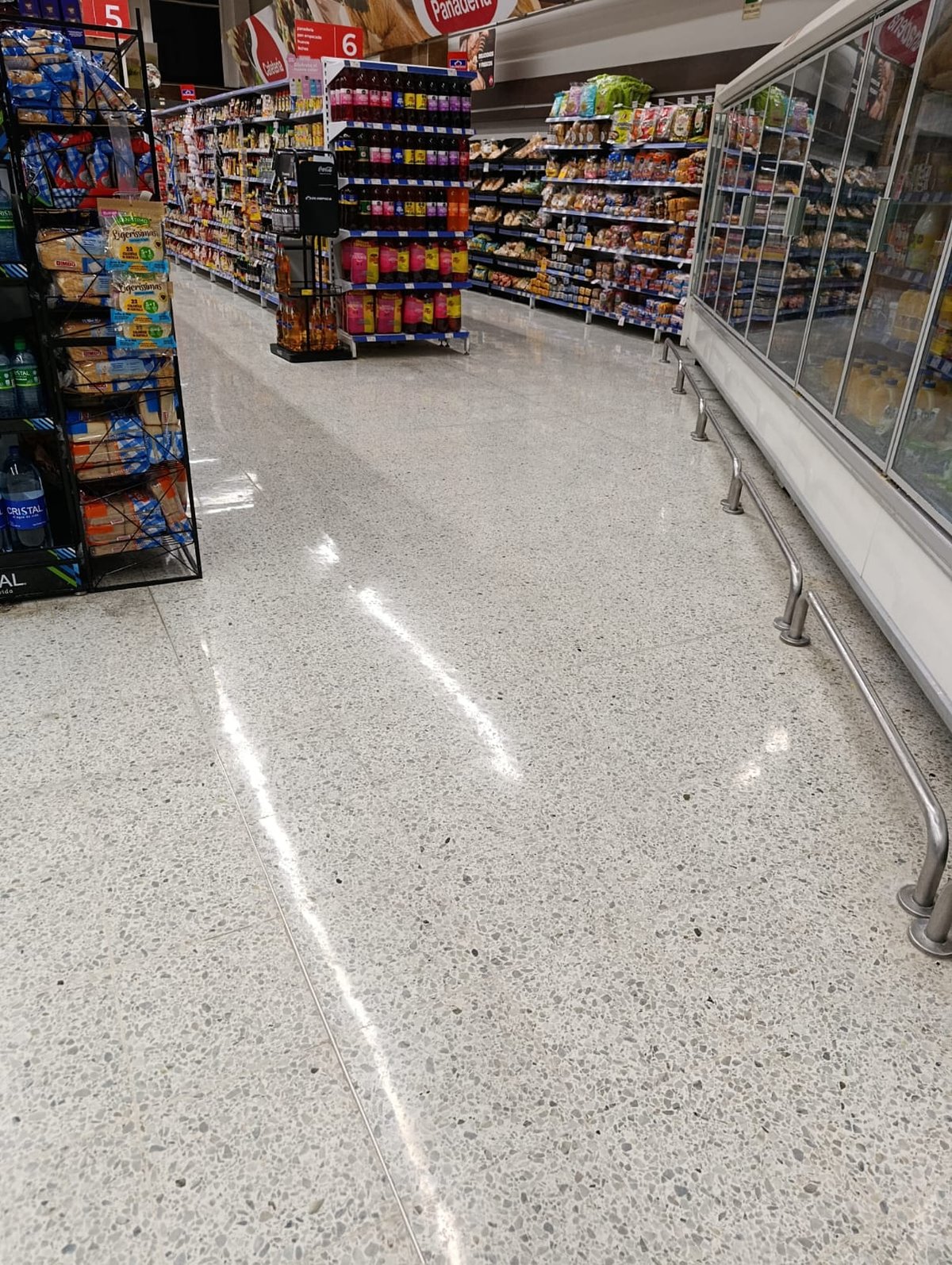 Superficie interior limpiada para su uso